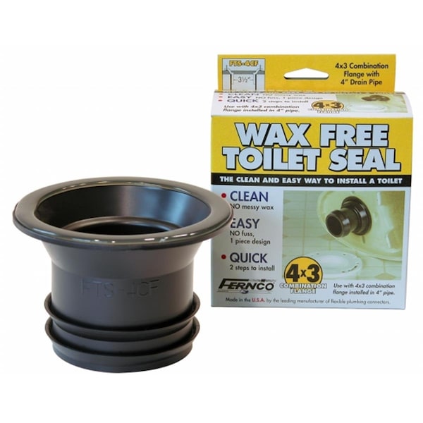 Fernco 3in. x 4 in. Wax Free Toilet Seal FTS-4CF FE308892 - main